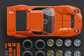 Lamborghini Miura P400 SV von Mattel Brick in 1:12 – In Steine gemeißelt