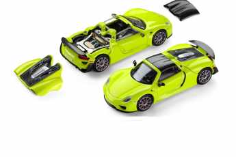Trends Hobby bringt Porsche 918 Spyder in Acid Yellow als 1:64-Miniatur