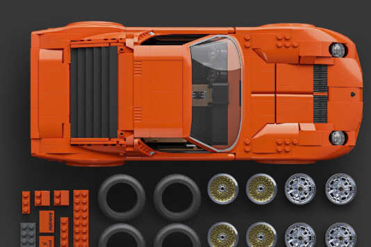 Lamborghini Miura P400 SV von Mattel Brick in 1:12 – In Steine gemeißelt
