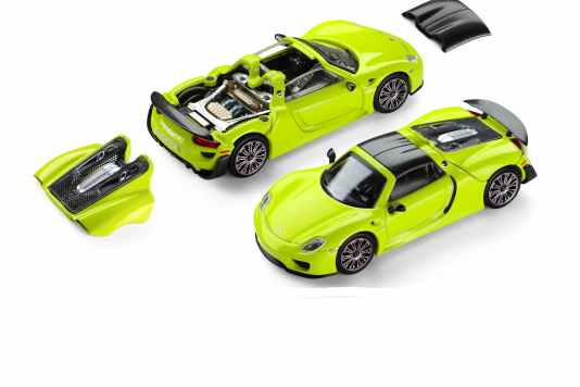 Trends Hobby bringt Porsche 918 Spyder in Acid Yellow als 1:64-Miniatur