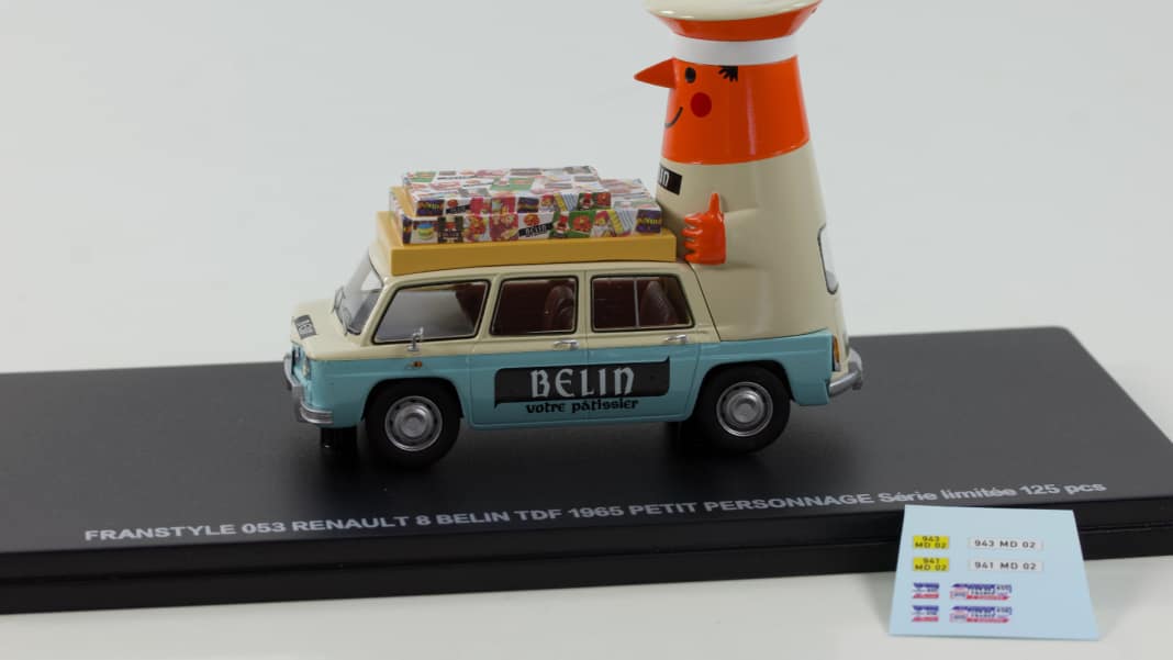 Renault 8 als Kekswagen zur Tour de France kommt von Franstyle in 1:43