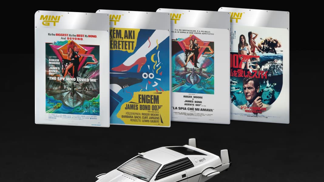 Tauch-Lotus und 2 CV als Bond-Modelle im Doppelpack von Mini GT in 1:64