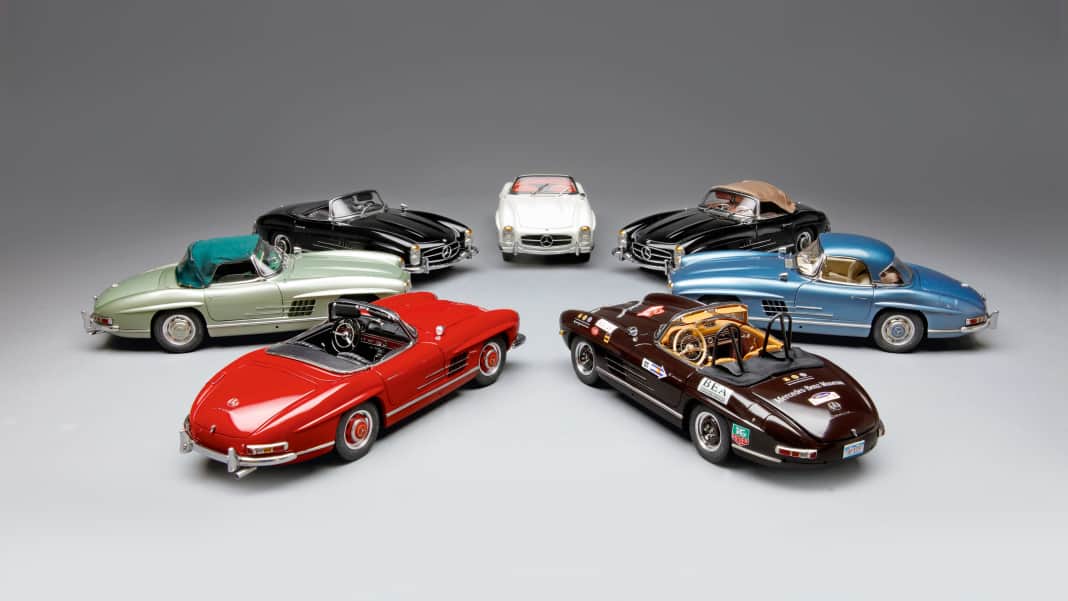 Mercedes 300 SL Roadster Rallye von CMC in 1:18 – Sachertorte