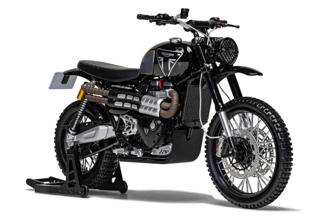 Corgi liefert Bond-Bike Triumph Scrambler aus “No Time to die” in 1:12 aus