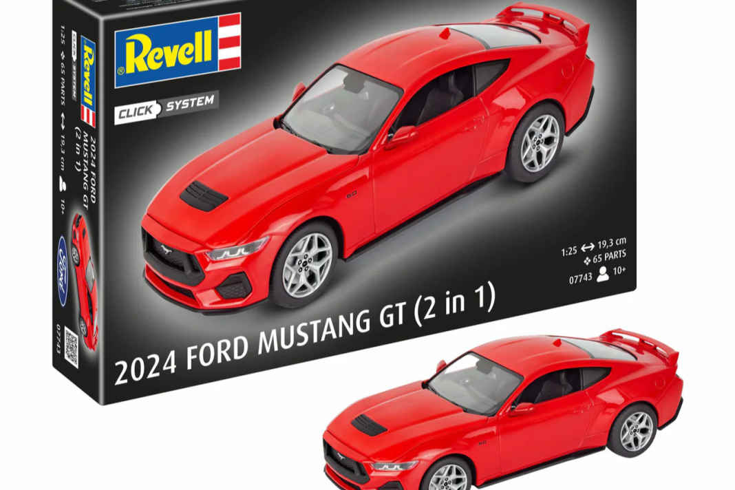 Revell Click-System bringt den Ford Mustang GT von 2024 in 1:25 zum Zusammenstecken