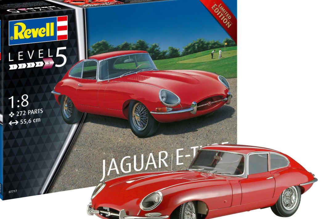 Revell bringt den Jaguar E-Type als Kit im Großmaßstab 1:8