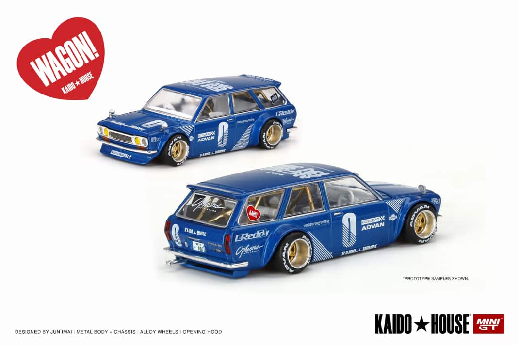 Kaido-House-Datsun 510 kommt von Mini GT in 1:64 auch als heißer Kombi