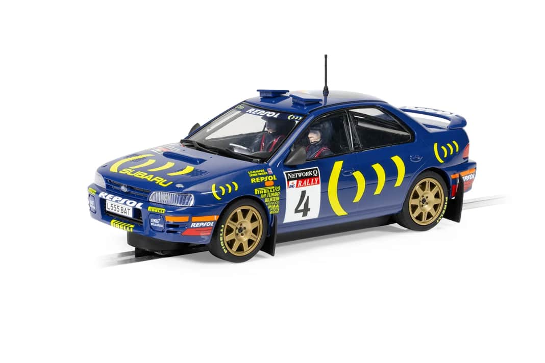 Der 1:32-Slotter des Subaru Impreza WRC in Champion-Edition