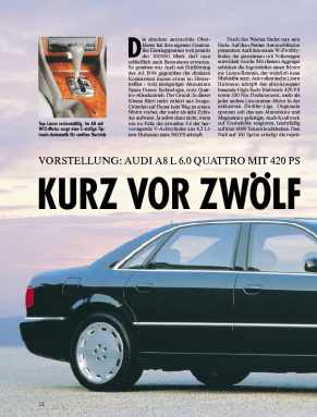 Vorstellung: Audi A8 L 6.0 Quattro mit 420 PS