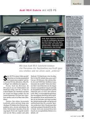 Audi RS4 Cabriolet mit 420 PS