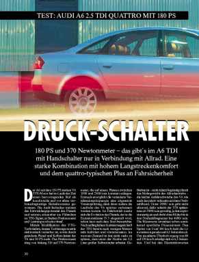 Test: Audi A6 2.5 TDI Quattro mit 180 PS