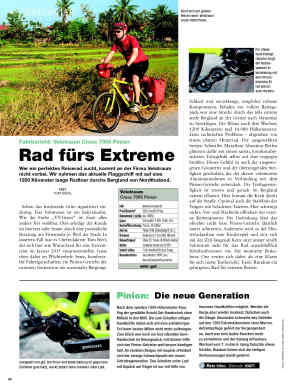 Test. Velotraum Cross 7500 Pinion