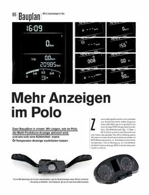 Bauplan: MFA und Zusatzanzeigen im Polo