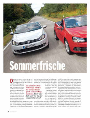 VERGLEICHSTEST Golf Cabrio vs. Eos 1.4 TSI 160 PS