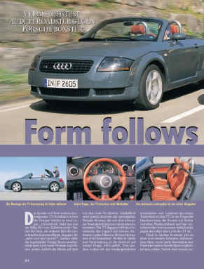 Vergleichstest: Audi TT Roadster gegen Porsche Boxster