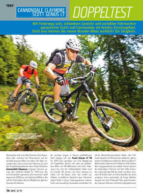 Cannondale Claymore gegen Scott Genius LT
