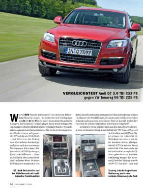 Vergleichstest: Audi Q7 3.0 TDI 233 PS gegen VW Touareg V6 TDI 225 PS