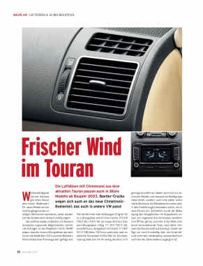 Luftdüsen mit Chromrand nachrüsten im Touran