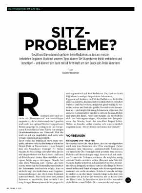 Sitzprobleme? Schmerzfrei im Sattel