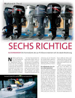 Test Außenborder der 50 PS Klasse