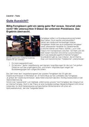 Billig-Ferngläser im Test