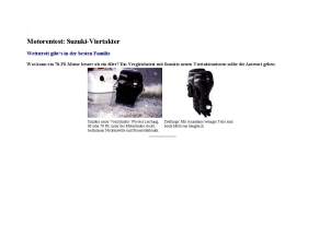 Motorentest: Suzuki-Viertakter