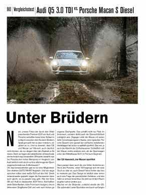 Vergleichstest: Audi Q5 3.0 TDI vs. Porsche Macan S Diesel
