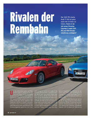 VERGLEICHSTEST Audi TT RS 340 PS vs. Porsche Cayman S 320 PS