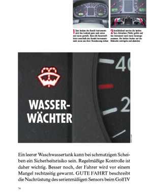 Sensor für den Scheibenwaschwassertank