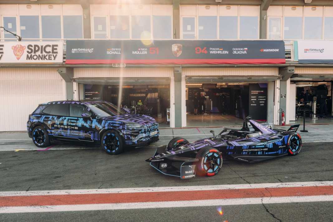 Porsche 99X Electric trägt Cayenne-Tarnlook