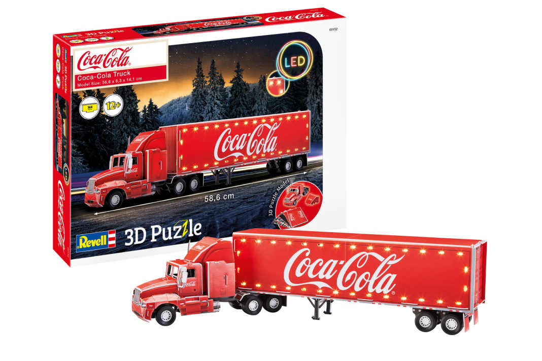 Puzzlen Sie sich ihren Coca-Cola-Truck zum Weihnachtsfest