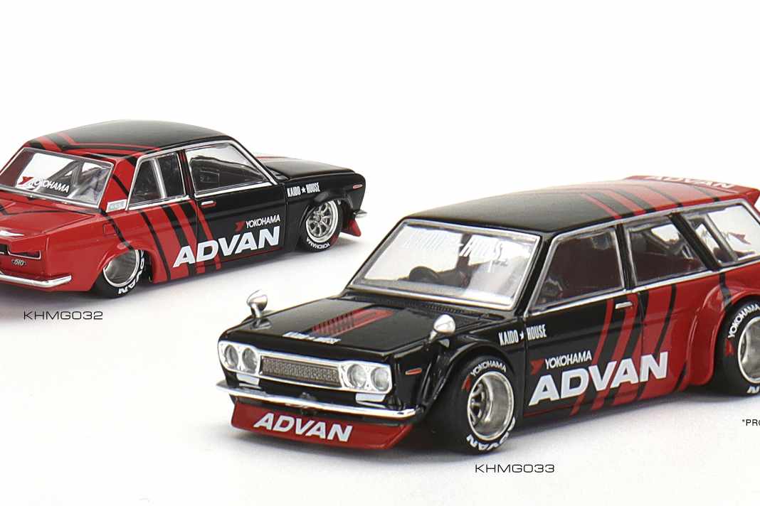 Mini GT bringt neue Tuning-Versionen des Nissan 510 im Matchbox-Maßstab 1:64