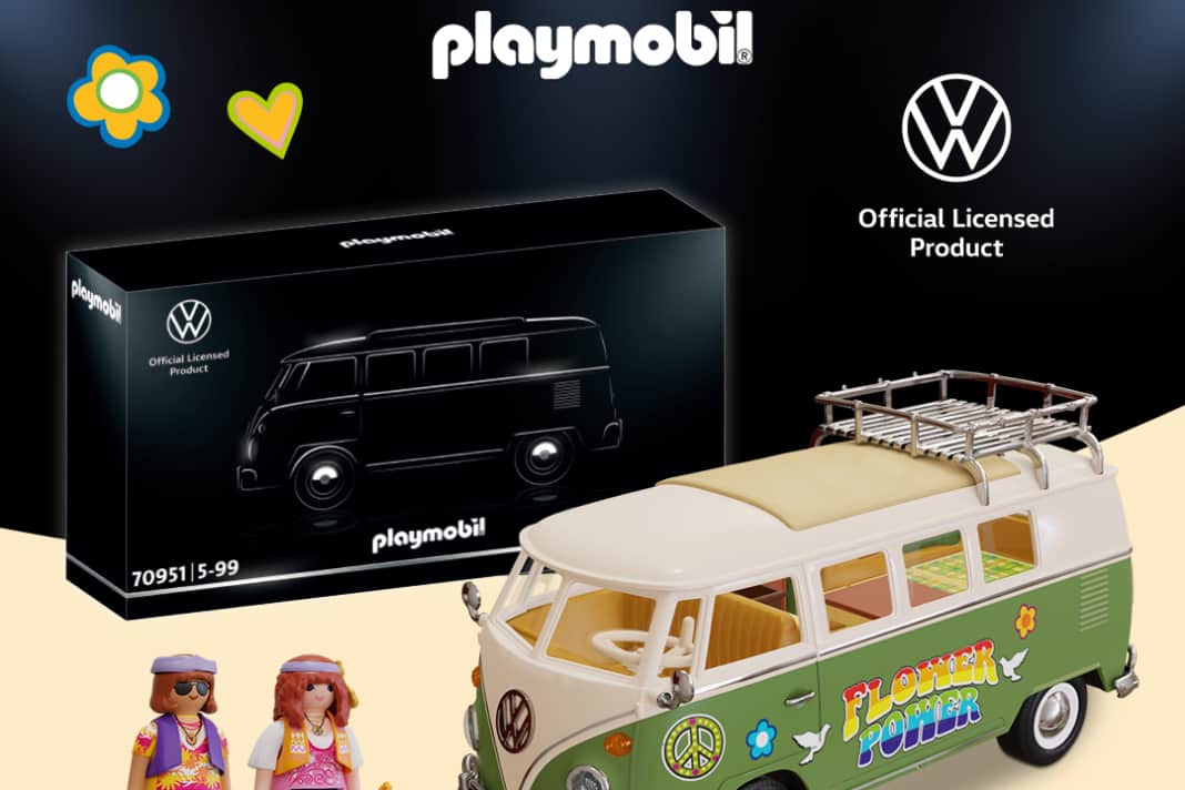 Playmobil treibt es ganz schön bunt beim Volkswagen Bulli und Käfer