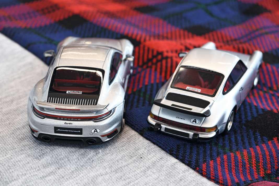 Zwei 911-Turbo-Unikate in 1:43 und 1:18