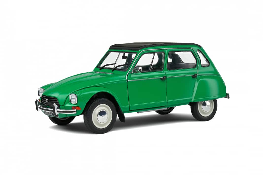 Solido bringt die Edel-Ente Citroen Dyane in 1:18 und Tannenbaumgrün