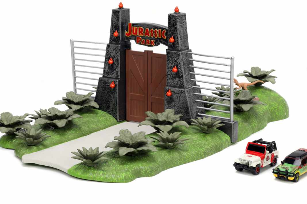 Die Autos von “Jurassic Park” machen sich bei Jada im Diorama extraklein!