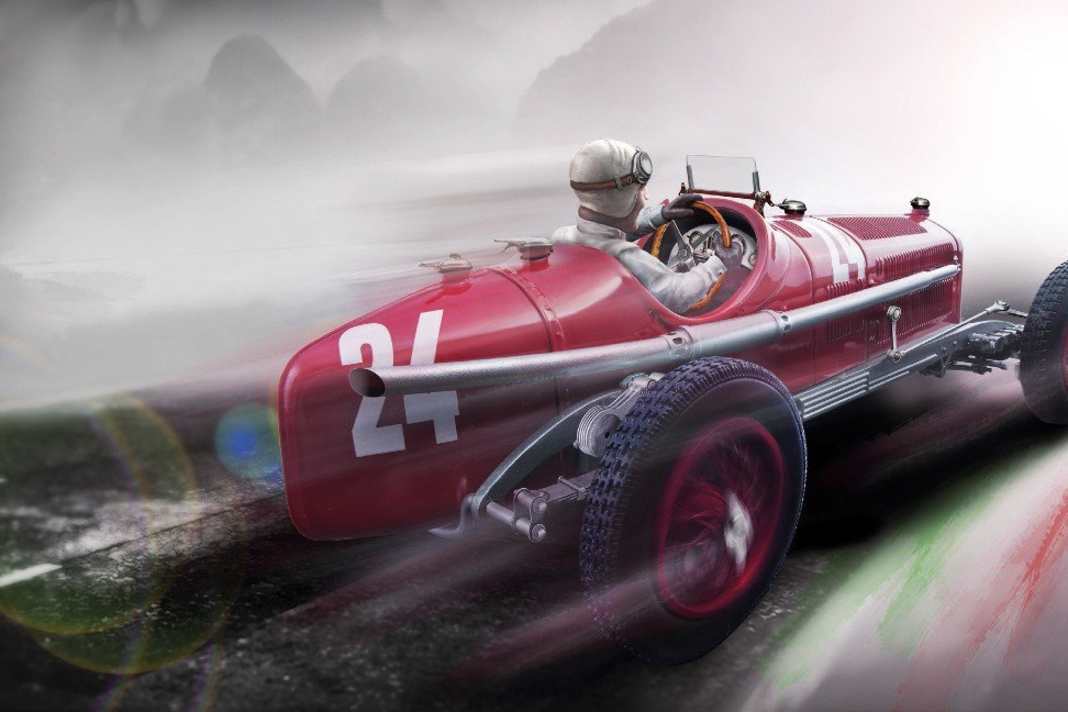 ‘32 Alfa Romeo P3 GP Monza Tazio Nuvolari von Tecnomodel in 1:18 – Licht aus, Sieg an