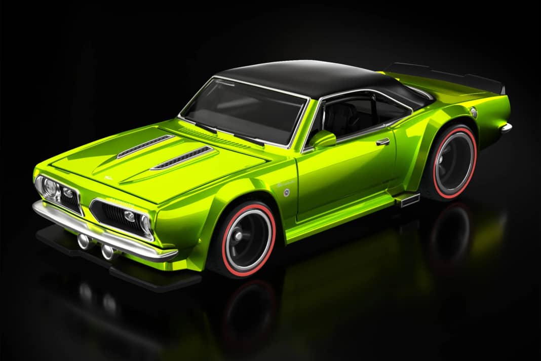 Der giftgrüne Plymouth Barracuda von Hot Wheels blendet jeden 1:64-Fan!