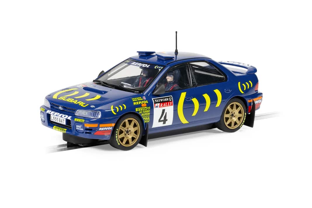 Der 1:32-Slotter des Subaru Impreza WRC in Champion-Edition