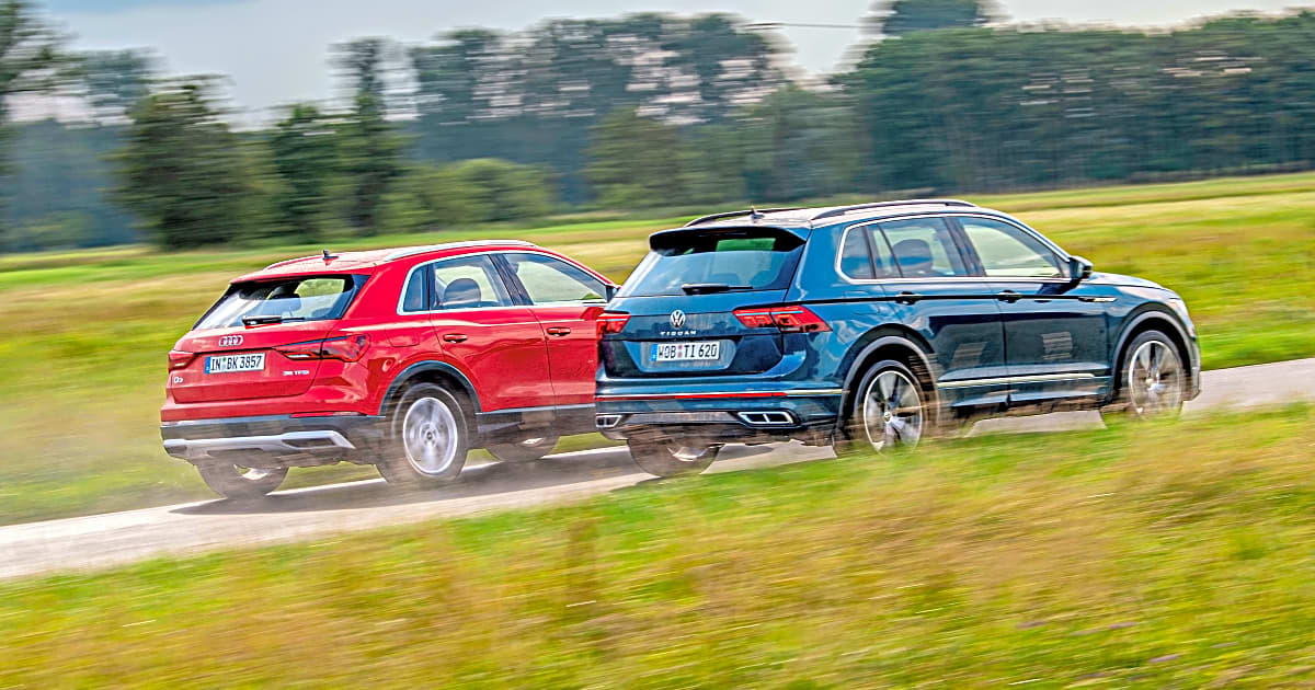 Vergleichstest VW Tiguan 1.5 TSI DSG vs. Audi Q3 35 TFSI STronic