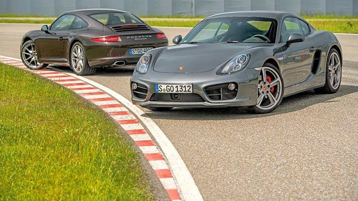 Vergleichstest Porsche Cayman S vs. 911 Carrera FamilienBande