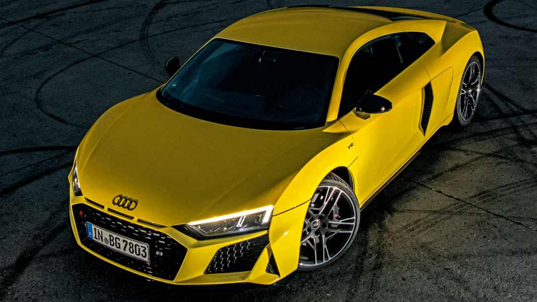 Audi R8 V10 Coupé RWD: Gelbdruckmaschine