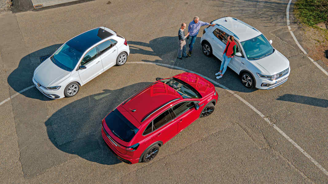 VW Polo vs. VW T-Cross vs. VW Taigo 1.0 TSI DSG (110 PS): Groß in Mode