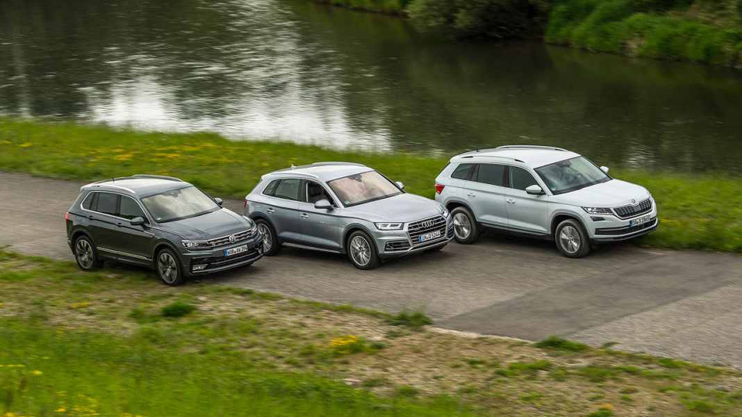 Vergleichstest: Audi Q5 vs. Skoda Kodiaq vs. VW Tiguan - Das Dreigestirn
