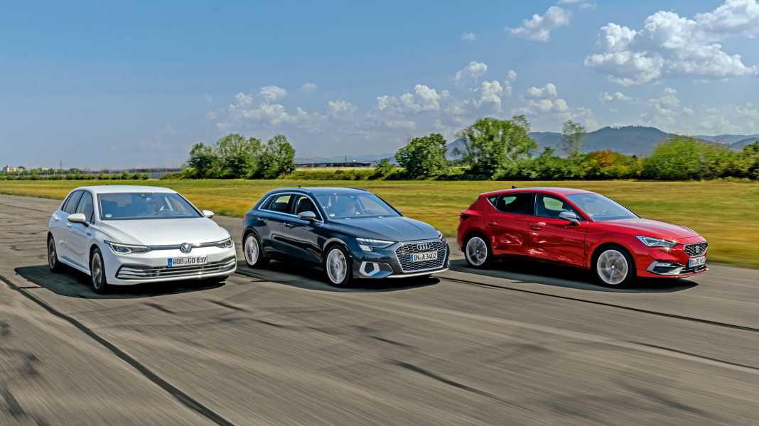 Vergleichstest: Audi A3 vs. Seat Leon vs. VW Golf – Familien-Duell