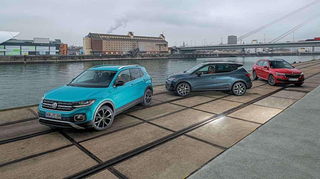 Vergleich: Seat Arona, Skoda Kamiq, VW T-Cross - Dreikäsehoch