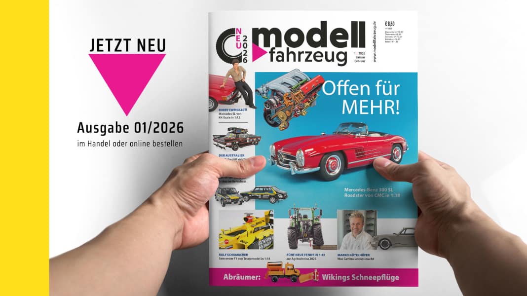 Heft 1/2026 von MODELL FAHRZEUG zeigt Siegertypen und Geheimnisse für 2026