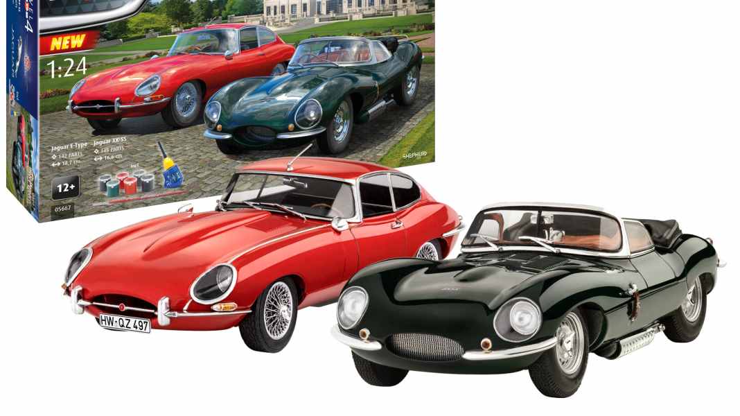 Revell bringt feines Jubiläumsset zum Thema 100 Jahre Jaguar Cars in 1:24