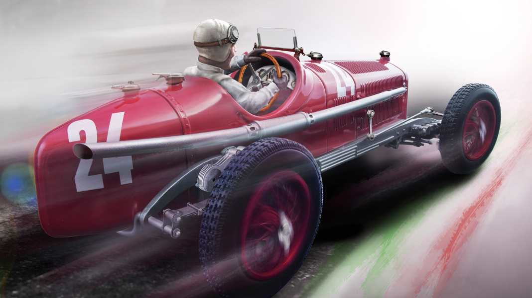 ‘32 Alfa Romeo P3 GP Monza Tazio Nuvolari von Tecnomodel in 1:18 – Licht aus, Sieg an