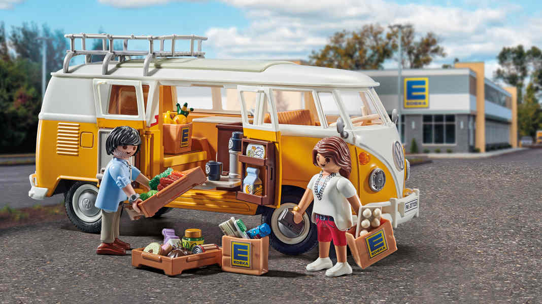 Playmobil baut Mango-Bulli und verlost zusammen mit Edeka einen echten VW T1